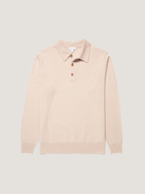 Sunspel Cashmere Knitted Polo Shirt