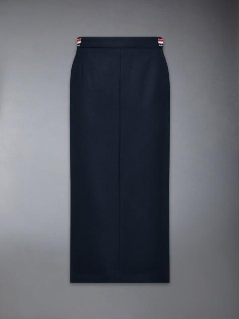 スカート THOM BROWNE CALF LEGTH SIDE TAB SKIRT IN SOLID WOOL TWILL THOM BROWNE - Women Calf Legth Side Tab Skirt In Solid Wool