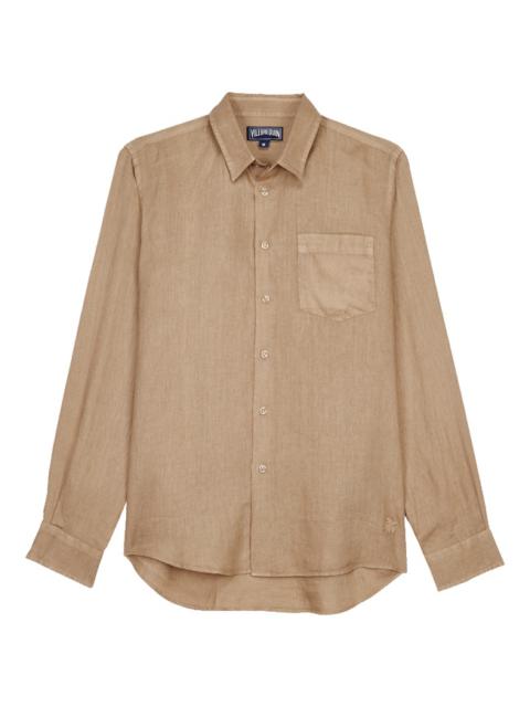 Vilebrequin Men Linen Shirt Natural Dye