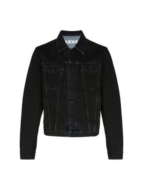 Off-White Off-White FW20 Arrow Printed Denim Jacket Men Black OMYE054E20DEN0031049