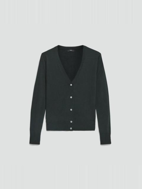Theory V-Neck Cardigan in Regal Wool