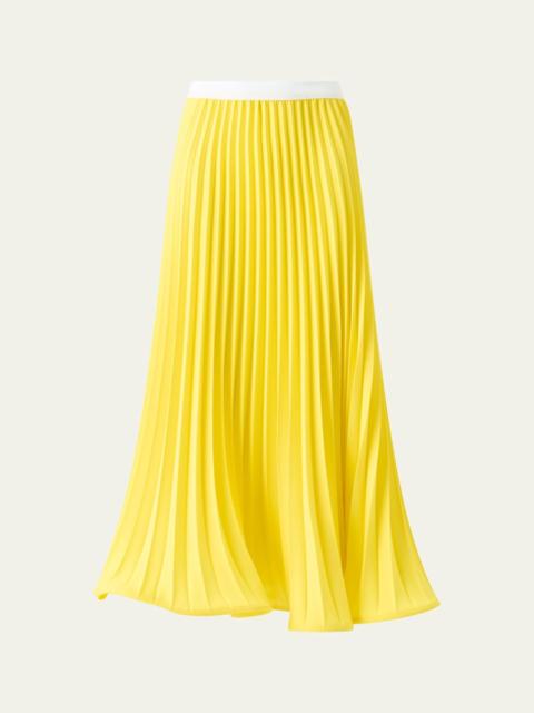AKRIS Techno Crepe Plisse Midi Skirt