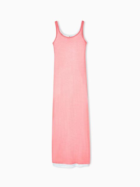 GIORGIO ARMANI LONG JERSEY DRESS WITH A KNIT EFFECT
