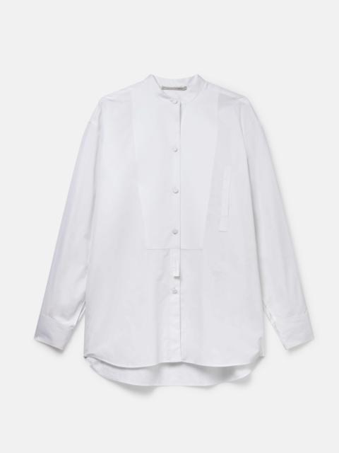 Grandfather Collar Cotton Tuxedo Shirt