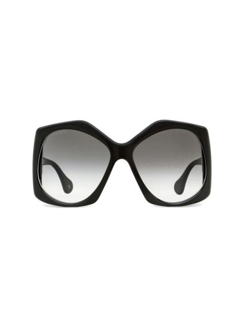 GUCCI logo-embellished oversized sunglasses