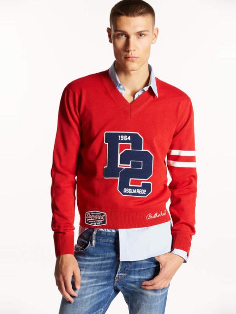 DSQUARED2 COLLEGE SHETLAND KNIT