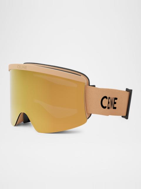 CELINE Monochrome Logo-Print Ski Goggles