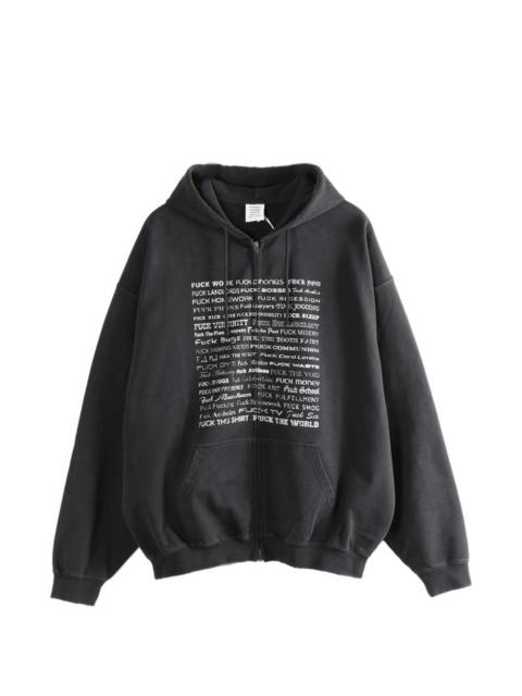 VETEMENTS zip-up hoodie