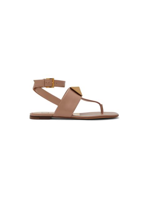 Taupe One Stud Flat Sandals