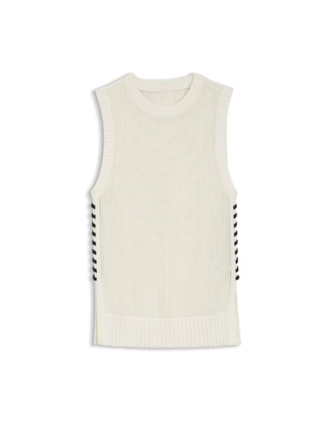 BOSS MESH-STRUCTURE TOP IN COTTON