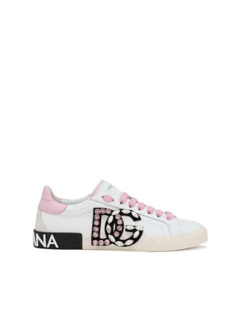 Dolce & Gabbana Portofino rhinestone-logo sneakers