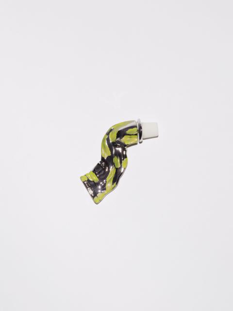 Acne Studios Paint tube earring - Silver/yellow