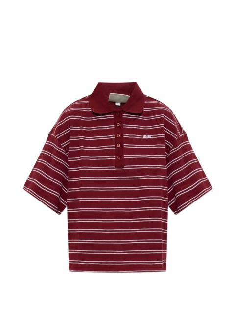 GESTUZ Pilova striped short-sleeve polo shirt