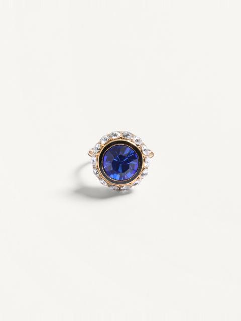 VLOGO SIGNATURE RING IN METAL, ENAMEL AND CRYSTALS