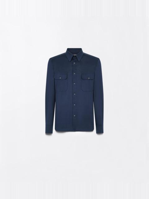 TOM FORD SILK COTTON BLEND MILITARY SHIRT