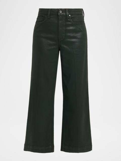 PAIGE Anessa Coated Wide Ankle Jeans