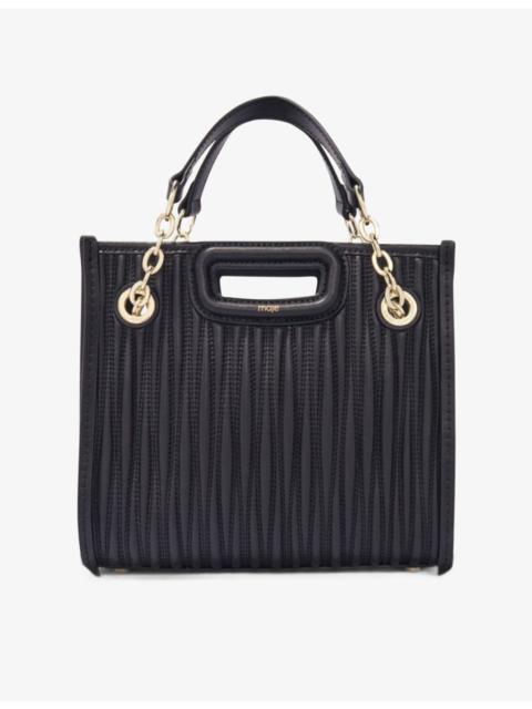 maje Cabas padded mini leather shoulder bag