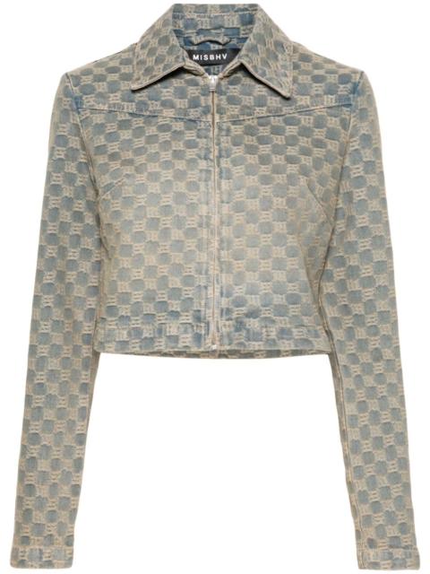 MISBHV monogram-jacquard denim jacket