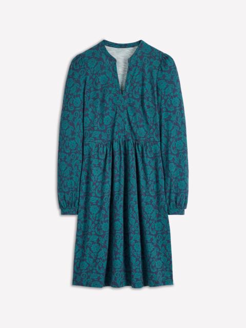 BODEN Naomi Relaxed Jersey Dress-Midnight Ocean, Ornate Flora