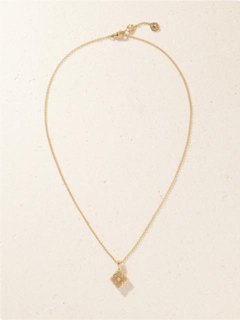 Buccellati Opera Tulle 18-karat Gold And Mother-of-pearl Necklace