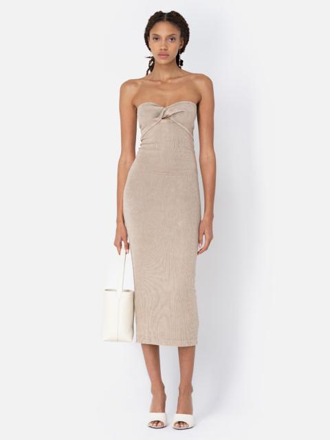 John Elliott MINERAL WASH GEMINI RIB TWIST DRESS