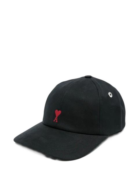 AMI Paris Red "Ami De Coeur" Embroidery Cap