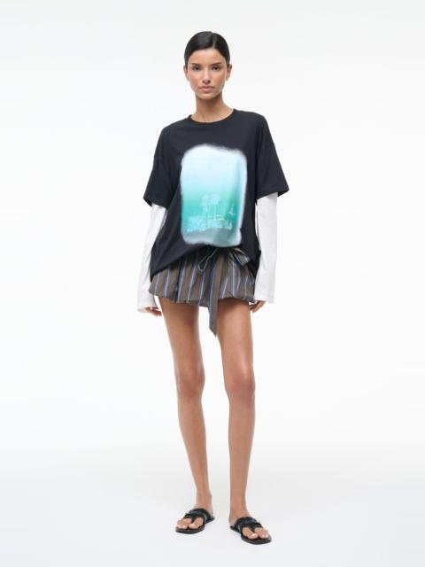 STAUD STAUD LAGUNA SKIRT HUNTINGTON STRIPE