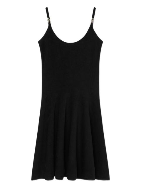 VERSACE embellished scoop-neck mini dress