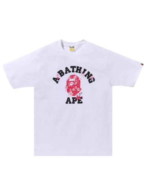 BAPE Sakura College Tee 'White'