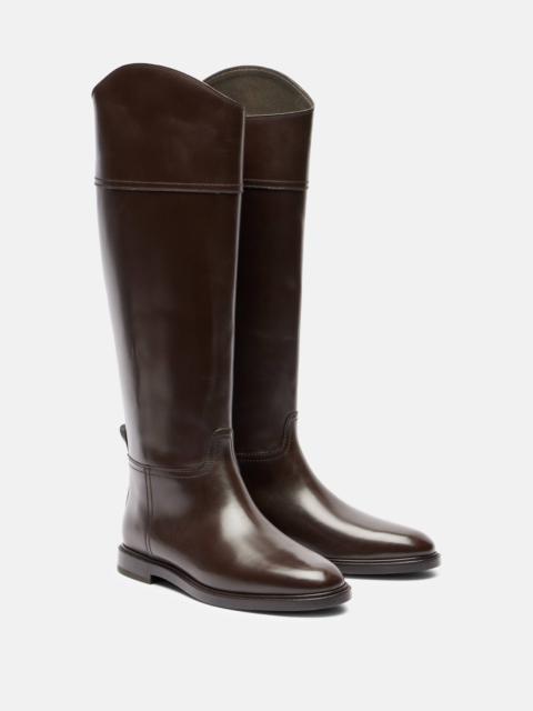 Brunello Cucinelli 가죽 무릎 높은 부츠