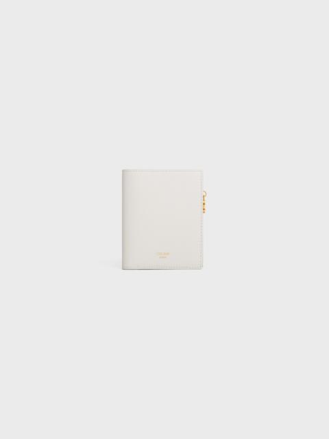 CELINE COMPACT WALLET TRIOMPHE CHARMS IN GRAINED CALFSKIN