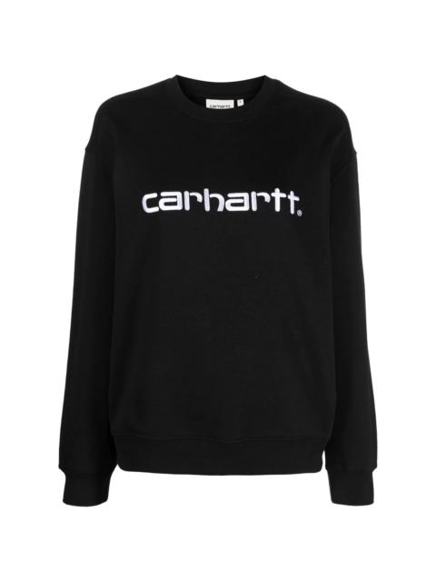Carhartt logo-embroidered cotton sweatshirt