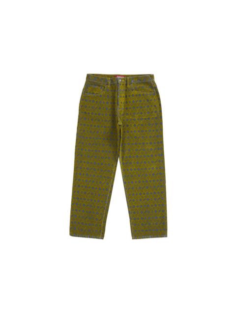 Supreme Supreme Flocked Loose Fit Jean Mustard