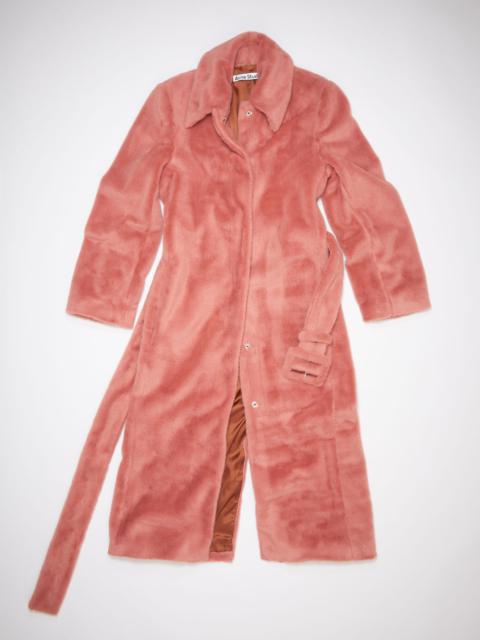 Acne Studios Belted faux fur coat - Raspberry pink