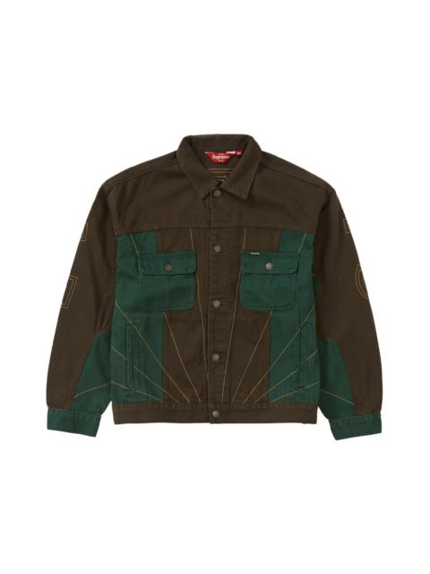 Supreme Supreme Radial Embroidered Denim Trucker Jacket Brown