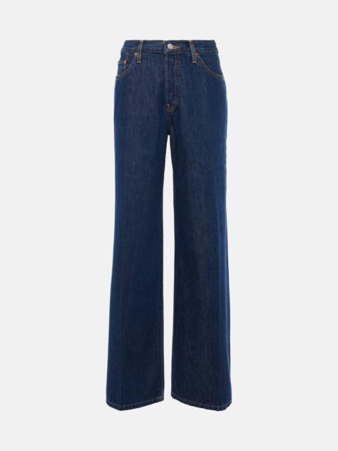 Palazzo mid-rise wide-leg jeans