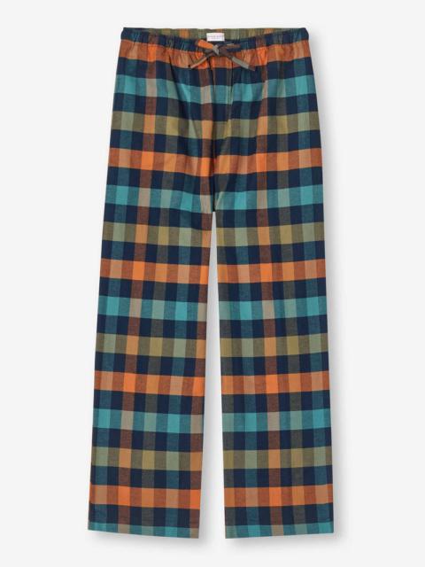 Derek Rose Men's Lounge Trousers Kelburn 40 Brushed Cotton Multi