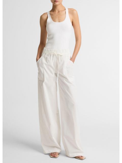 Vince Cotton Double-Waist Drawstring Pant