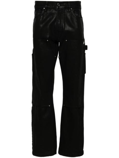 mid-rise straight-leg trousers