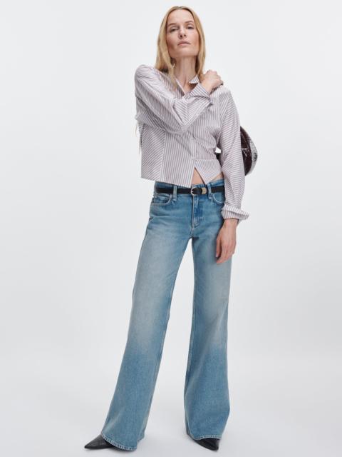 rag & bone Josie Relaxed Flare Jean Low-Rise in Lightweight Rigid Denim