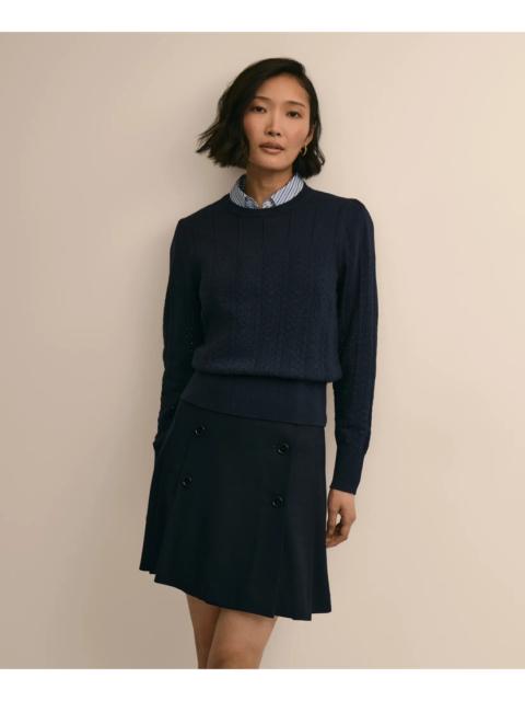 Brooks Brothers Cotton Pointelle Sweater