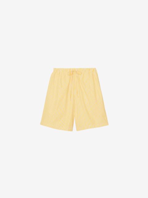 The Frankie Shop Rimini Bermuda Shorts - Yellow/White Stripe