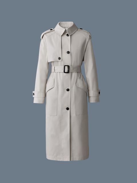 MACKAGE AKILI Single-breasted trench coat with belt | REVERSIBLE