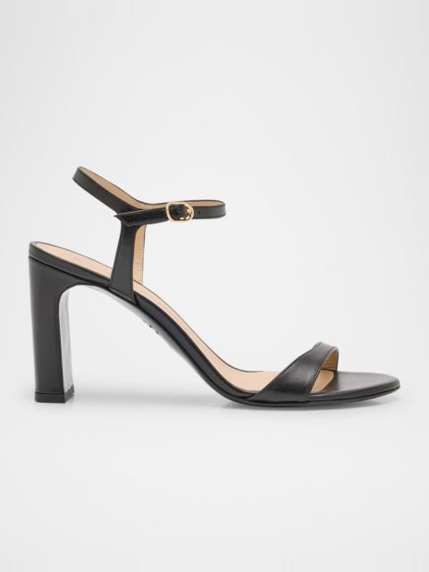 Stuart Weitzman Babette 가죽 발목 스트랩 샌들
