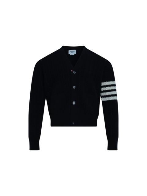 Thom Browne Cable Knit Cropped Cardigan