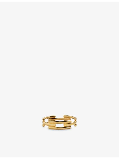 MONICA VINADER Signature Link 18ct Yellow Gold Vermeil Stacking Ring