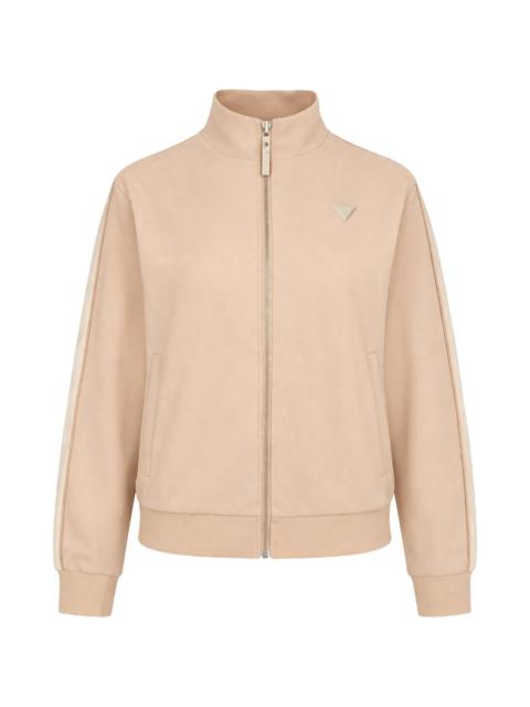 GUESS USA stripe-detail zip-fastening sweatshirt