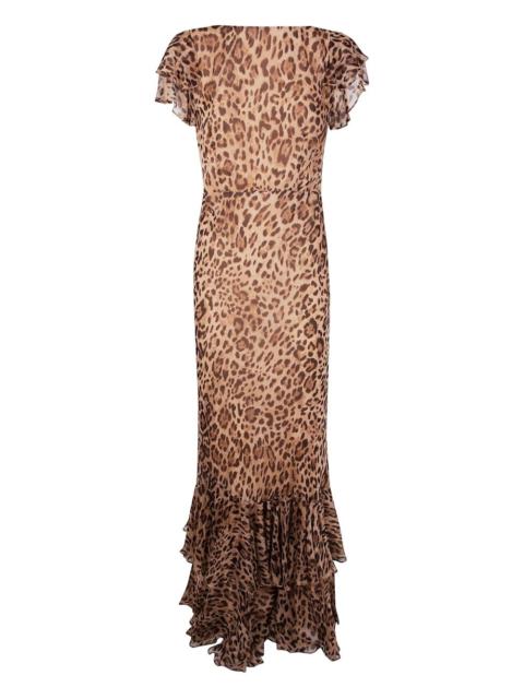 RIXO Mila leopard-print dress