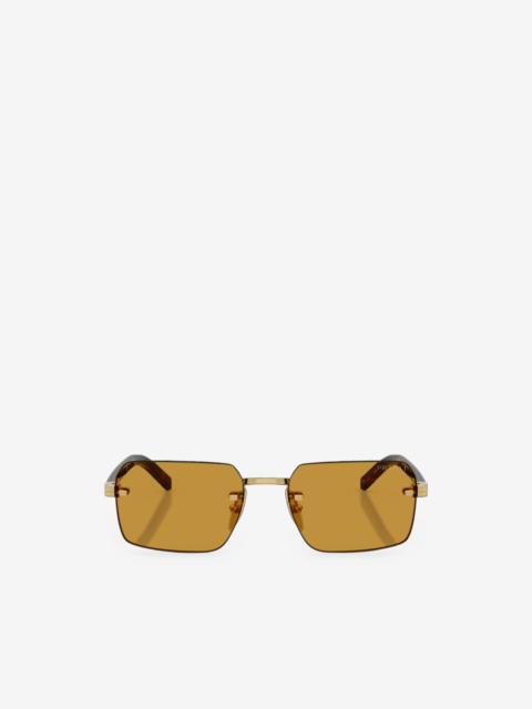 Prada rimless rectangle-frame sunglasses