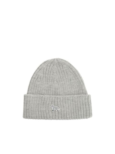 Maison Kitsuné Baby Fox ribbed beanie hat